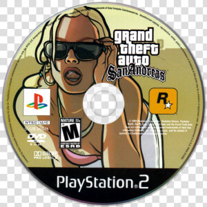 Grand Theft Auto San Andreas Ps2 Cd  HD Png Download