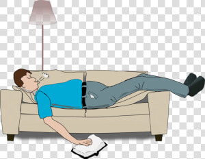 Transparent Nap Clipart   Sleeping On Small Couch  HD Png Download