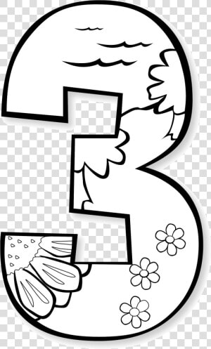 Number 1 Black And White Numbers Clipart Kid Image   Creation Numbers Coloring Page  HD Png Download