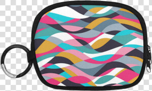 Retro Mod Abstract Waves Coin Purse   Handbag  HD Png Download