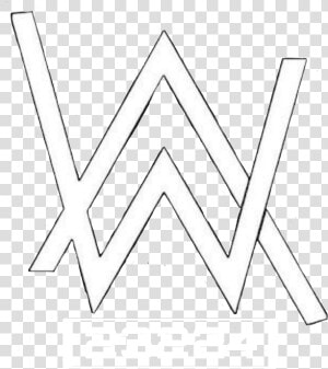   alanwalker  alanandviivi  alan  aw  alanwalkerforever   Alan Walker Logo Black  HD Png Download