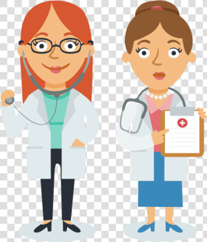 Physician Cartoon Female   Doctor Woman Cartoon Transparent  HD Png Download