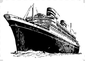 Cruise Ship Black And White Png   Ship Clipart Black And White  Transparent Png