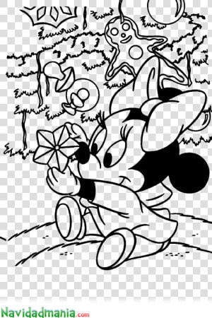 Free Coloring Pages Of Mickey Mouse Head Outline Christmas   Baby Disney Christmas Coloring Pages  HD Png Download