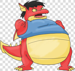 Dan The Fat Red Dragon By Capo16 By Juacoproductionsarts   Fat Red Dragon  HD Png Download