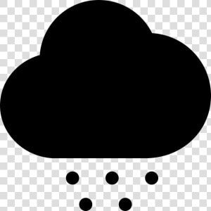 Cloud Black Storm Symbol Of Weather With Hail Dots  HD Png Download