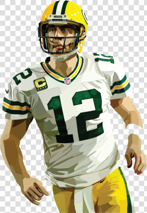 Illustration Of Nfl Player Aaron Rodgers Of The Green   Aaron Rodgers Transparent  HD Png Download