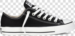 Converse Black Low Top   Chuck Taylor Low Cut Black  HD Png Download