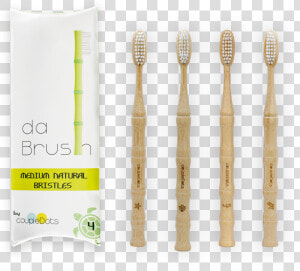 Natural Bamboo Toothbrush Set   Toothbrush  HD Png Download