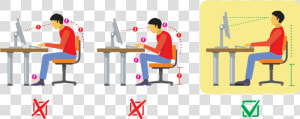 Proper Sitting Position To Avo   Perfect Posture When Sitting  HD Png Download