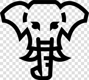 Elephant Frontal Head Outline   Elephant Head Front Png  Transparent Png