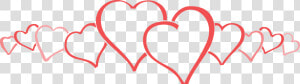 Free Clipart Of A Row Of Big And Little Love Hearts   Small Hearts Clip Art  HD Png Download