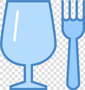 This Icon Contains A Glass And A Fork   Food  HD Png Download