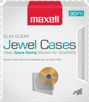 30 pack Slim Line Jewel Cases  Clear   Maxell  HD Png Download