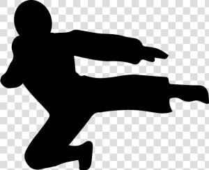 Ninja Silhouette Png   Ninja Flying Kick Png  Transparent Png