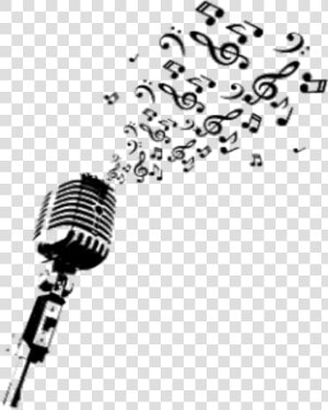 Microphone Music Notes Png   Microphone With Music Notes Png  Transparent Png