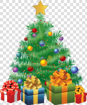 Animated Christmas Tree With Gifts  HD Png Download