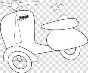 Clipartist » Clip Art » Vespa Black White Line Art   Black And White Vespa Line  HD Png Download