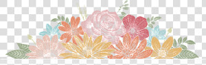 Chalk flowers   Motif  HD Png Download