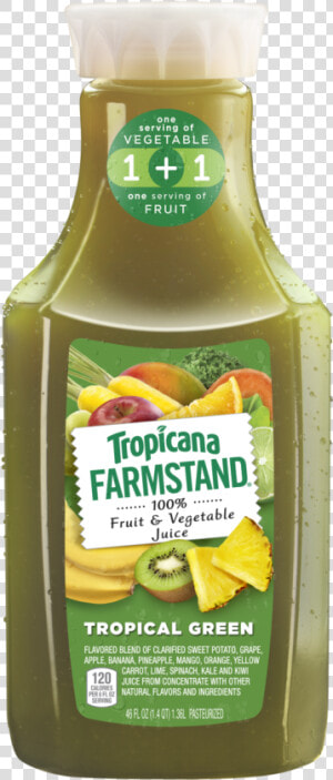 Tropicana Green Bottle   Tropicana Farmstand Juice  HD Png Download