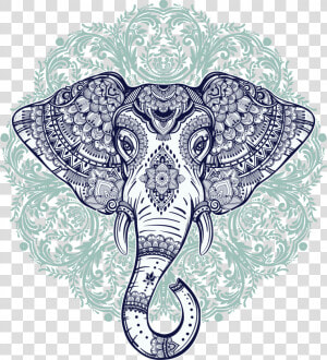 Transparent Elephant Mandala Png   Elephant Mandala  Png Download