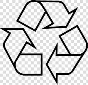 Recycling Symbol Icon Outline Black  HD Png Download