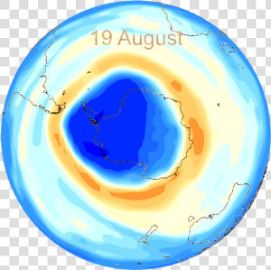 Antarctic Ozone Hole In August   Circle  HD Png Download