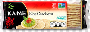 Kame   Rice Crackers   Non Gmo   Gluten Free     3   Kame Black Sesame Cracker  HD Png Download