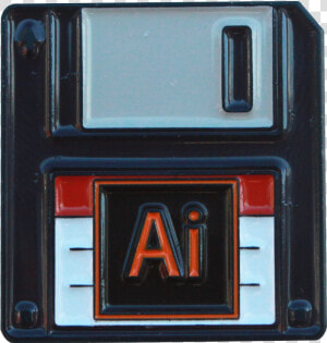 Image Of Adobe Illustrator Floppy Disk Enamel Pin   Gadget  HD Png Download