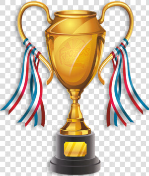 Gold Trophy Cup2   Trophy Vector With Ribbon  HD Png Download