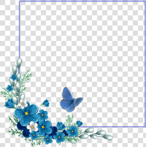 Ftestickers Border Frame Watercolorflowers Butterfly   Border Floral Transparent Background  HD Png Download