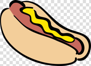 Vector Illustration Of Cooked Hot Dog Or Hotdog Frankfurter   Cooked Hotdog Clipart  HD Png Download