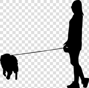 Transparent Woman Walking Silhouette Png   Person Walking Dog Silhouette Png  Png Download