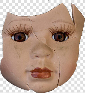  ftestickers  doll  broken  cracked  vintage  creepy   Creepy Doll Broken Face  HD Png Download