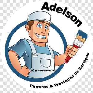 Tag Adelson Pintor Divulgação   Cartoon Painter And Decorator Png  Transparent Png