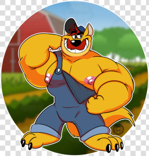 The Hillbilly Farmer Wuff   Cartoon  HD Png Download