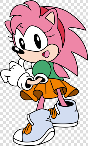 Classic Amy   Amy Rose And Sonic Background  HD Png Download