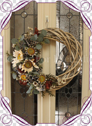 Autumn   Fall Door Wreath Decoration   Wreath  HD Png Download