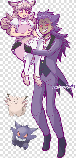 Pokémon Gijinka Valentines Adopts   Pokemon Gengar  HD Png Download