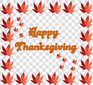 Thanksgiving Greeting With Fall Leaves   Thanksgiving  HD Png Download