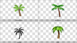 Palm Tree On Various Operating Systems   Black And White Palm Tree  HD Png Download