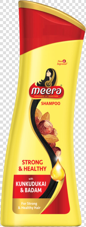 Meera Strong And Healthy Shampoo   Meera Anti Dandruff Shampoo  HD Png Download