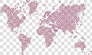 Confetti line world Map   Countries Involved In Paris Agreement  HD Png Download