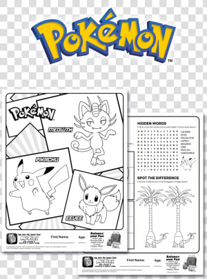 Coloring And Activity Sheets   Pokemon  HD Png Download