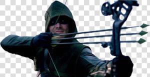 Transparent Oliver Queen Png   Green Arrow Shooting Arrows  Png Download