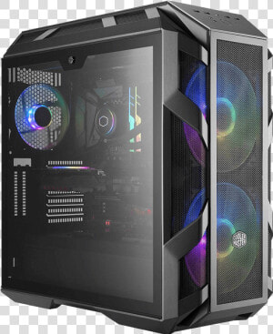 Powered By Asus X570 Tower Gaming Desktop   Cooler Master Mastercase H500m  HD Png Download