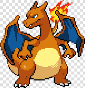 Pokemon Pixel Art Charizard Clipart   Png Download   Charizard Pixel Art Png  Transparent Png