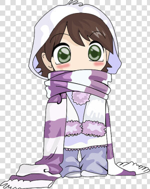 Girl  Cute  Cold  Winter  Anime  Scarf   Anime Cold Png  Transparent Png