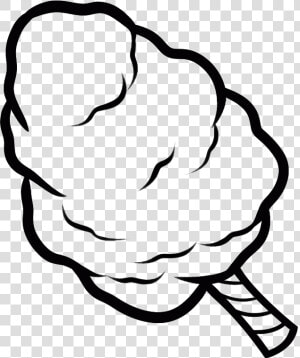 Candy Coloring Pages   Cotton Candy Clipart Black And White  HD Png Download