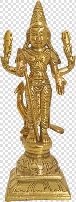 Lord Murugan Sculpture With Vel  amp  Peacock In Brass   HD Png Download